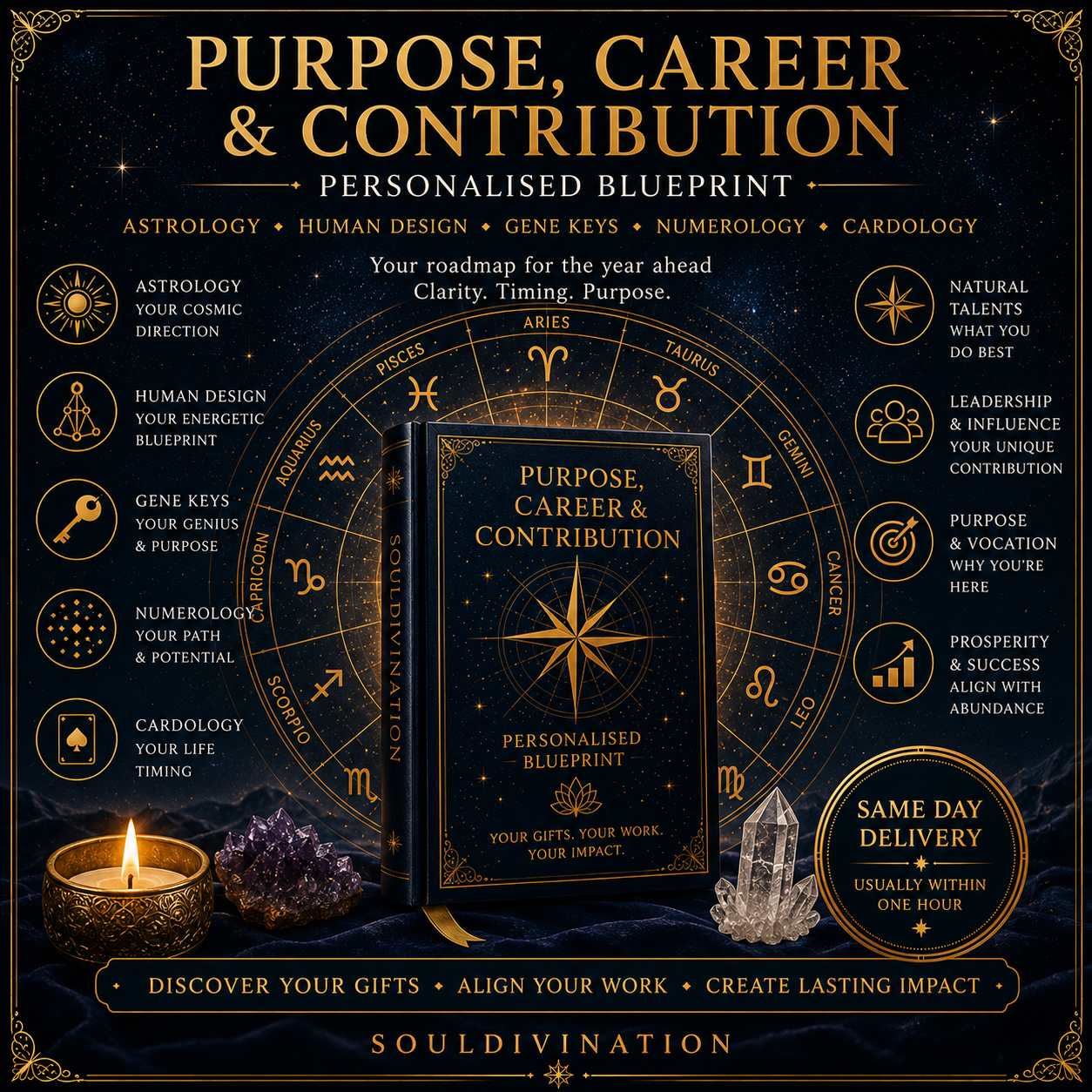 Career Astrology Reading | Human Design Career Report, Life Purpose, Gene Keys & Numerology PDF