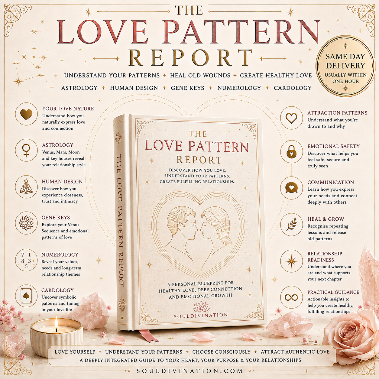 Love Astrology Reading | Relationship Pattern Report, Human Design, Cardology & Numerology PDF